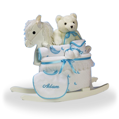 Rocking Horse Gift Set for a Baby Boy