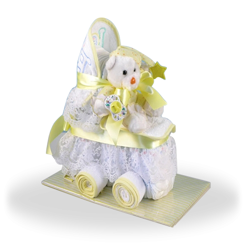 Diaper Cake Baby Carriage Baby Shower Gift Set