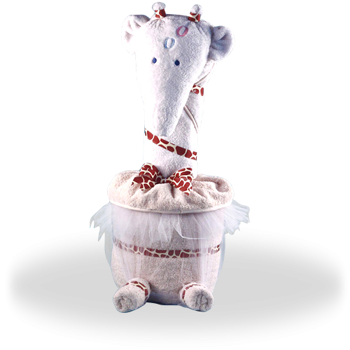Neutral Giraffe Diaper Cake Creation Gift Set for Baby