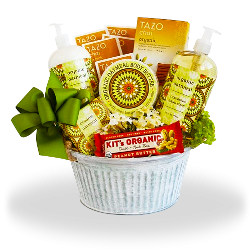 Tempting Organic Oatmeal Spa Gift Basket