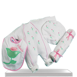 Personalized Gift Set Your Little Flower Baby Girl Princess