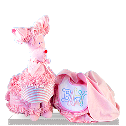 Little Baby Girl Puppy Diaper Gift Set 